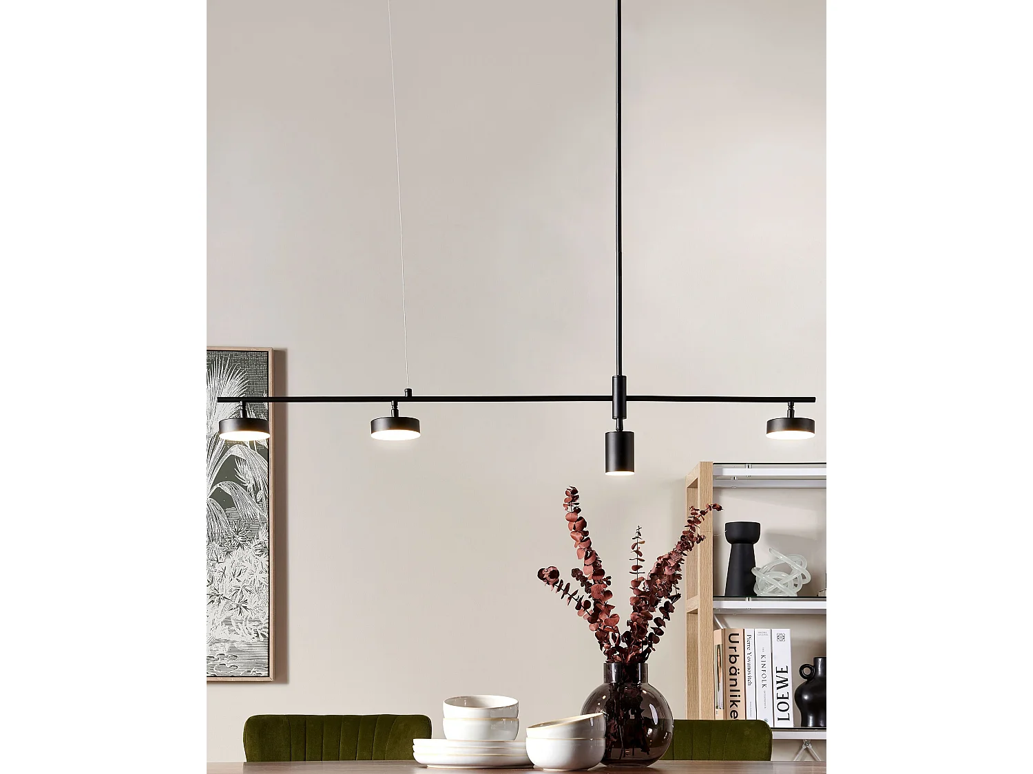 LED hanglamp FOYLE Metaal Zwart