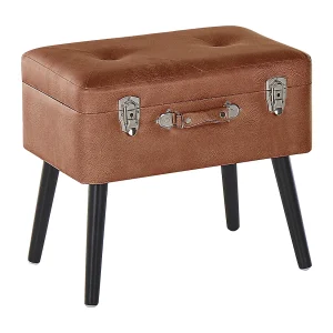 Hocker kunstleer bruin MALLARD Hocker kunstleer bruin MALLARD