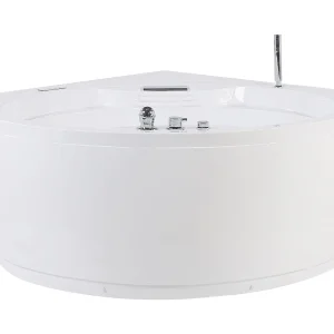 Hoekbad whirlpool LED Bluetooth speaker wit 150 x 114 cm MILANO