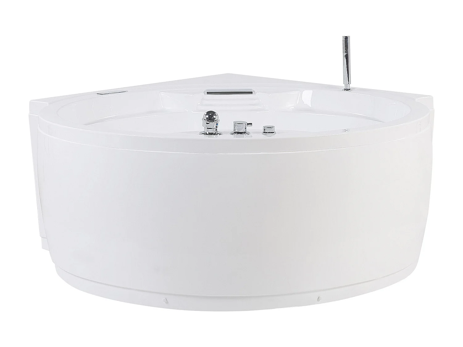 Hoekbad whirlpool LED Bluetooth speaker wit 150 x 114 cm MILANO