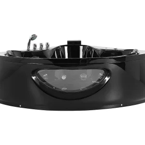 Hoekbad whirlpool LED zwart 205 x 146 cm TOCOA Hoekbad whirlpool LED zwart 205 x 146 cm TOCOA