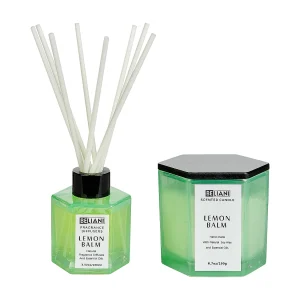 Geurkaars met geurstokjes CLASSY TINT Soja wax Frisse geurnoten Geurkaars met geurstokjes CLASSY TINT Soja wax Frisse geurnoten