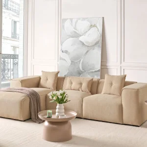 Hoekbank DOLVA Corduroy Beige 3-zitter Rechterzijde Hoekbank DOLVA Corduroy Beige 3-zitter Rechterzijde