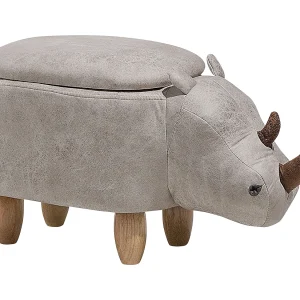Hocker kunstleer lichtgrijs RHINO Hocker kunstleer lichtgrijs RHINO