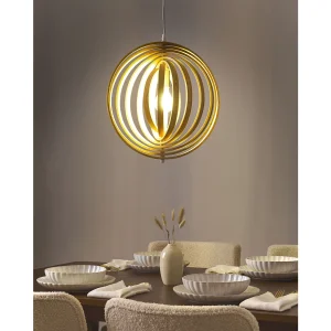 Hanglamp MURRELL Populierhout Lichtbruin Hanglamp MURRELL Populierhout Lichtbruin