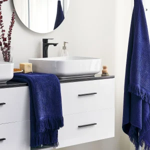 2-delige handdoekset ATIU Badstof Marineblauw 2-delige handdoekset ATIU Badstof Marineblauw