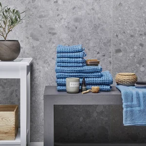 9-delige handdoekset AREORA Katoen Blauw 9-delige handdoekset AREORA Katoen Blauw