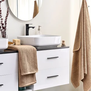 2-delige handdoekset MITIARO Badstof Zandbeige 2-delige handdoekset MITIARO Badstof Zandbeige