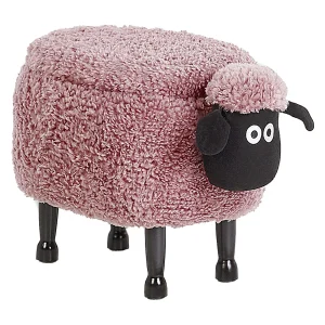 Hocker met opbergruimte stof roze SHEEP Hocker met opbergruimte stof roze SHEEP