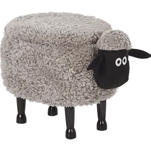 Hocker met opbergruimte stof grijs SHEEP Hocker met opbergruimte stof grijs SHEEP