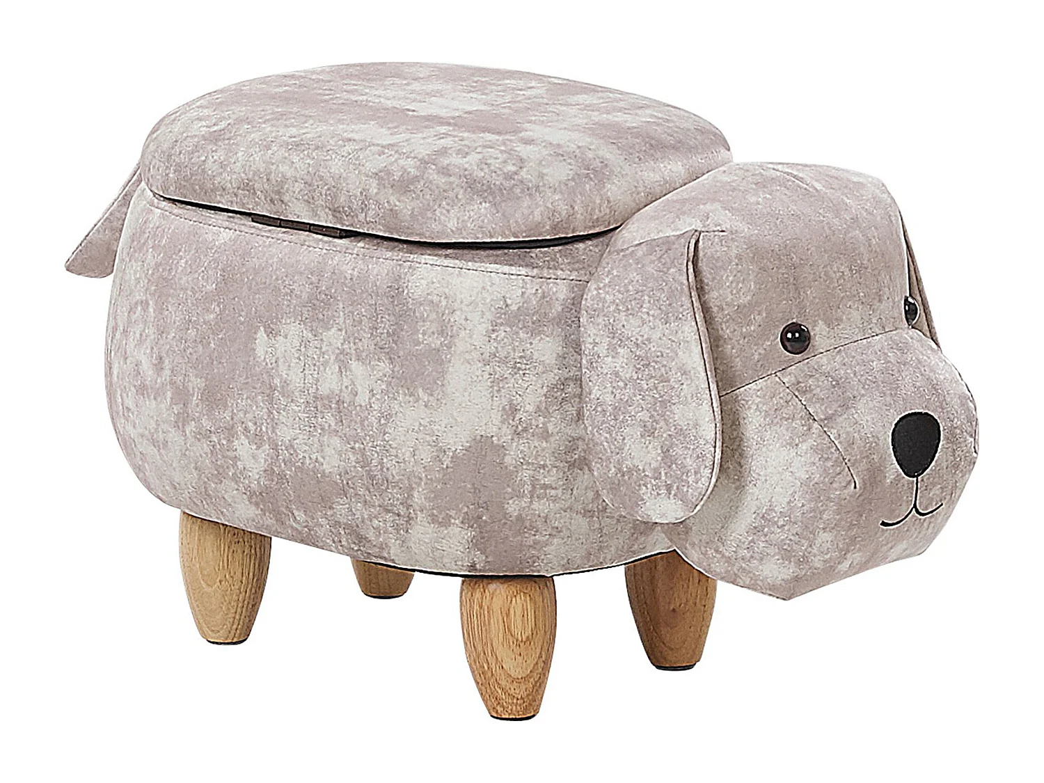 Hocker fluweel beige DOGGY