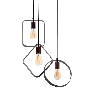 Hanglamp zwart/koper VOMANO