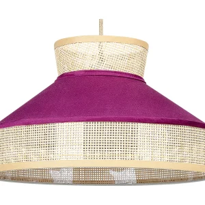 Hanglamp fuchsia/naturel BATALI