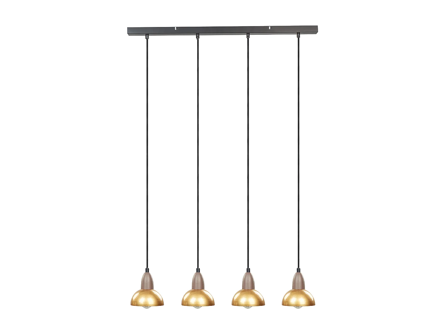 Hanglamp 4 lampen messing CASTALY