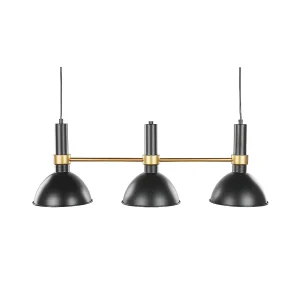 Hanglamp 3 lampen goud/zwart BELES Hanglamp 3 lampen goud/zwart BELES