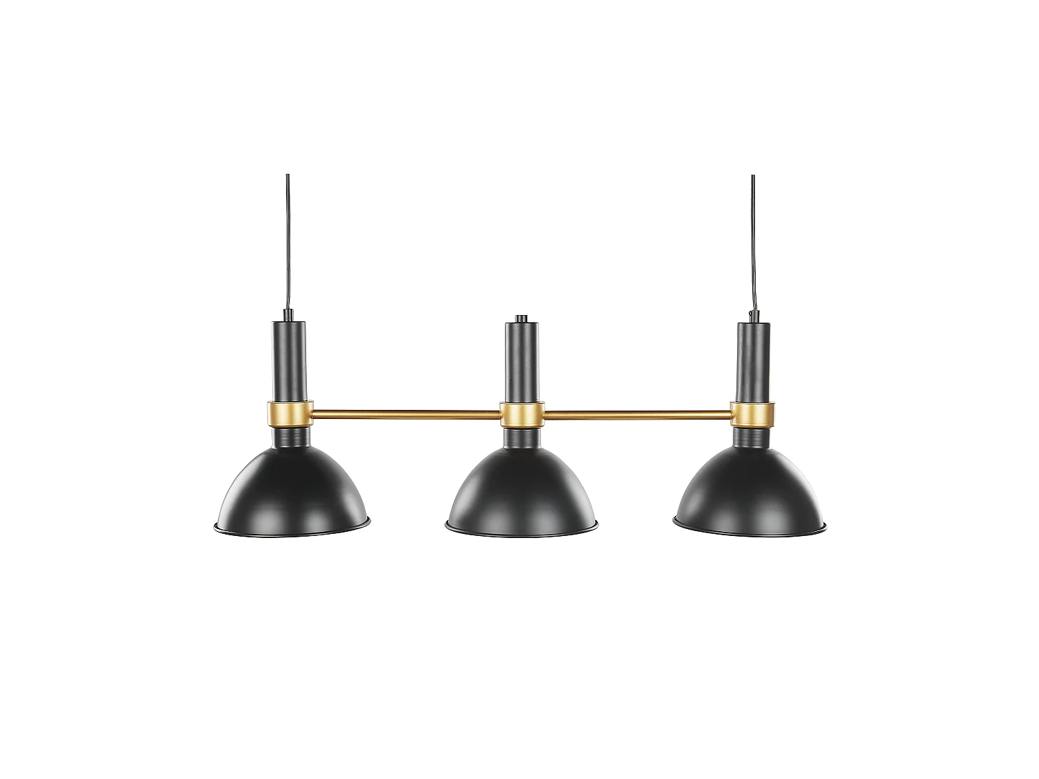 Hanglamp 3 lampen goud/zwart BELES