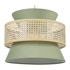 Hanglamp groen/ naturel LUYANO Hanglamp groen/ naturel LUYANO