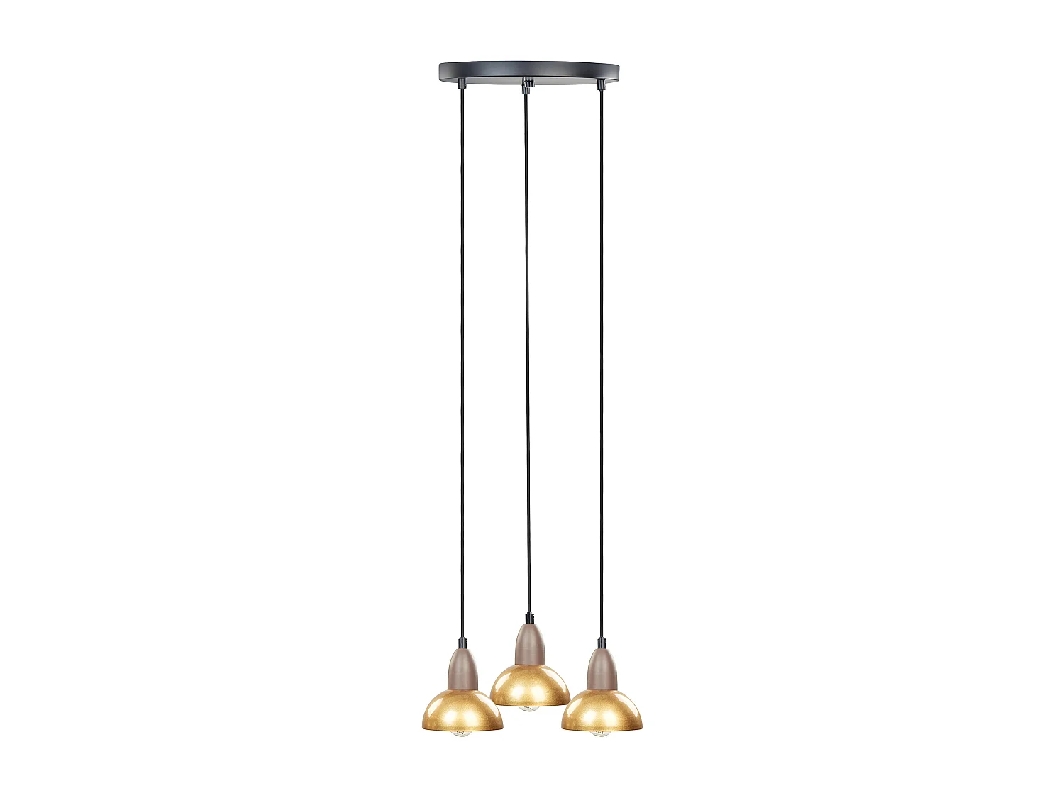 Hanglamp 3 lampen messing CASTALY