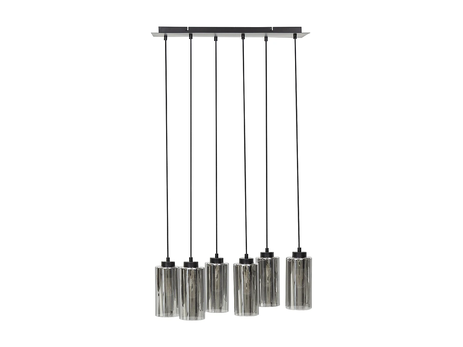 Hanglamp 6 lampen grijs PURIRI