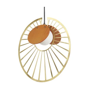 Hanglamp metaal goud/lichtbruin BARGO Hanglamp metaal goud/lichtbruin BARGO