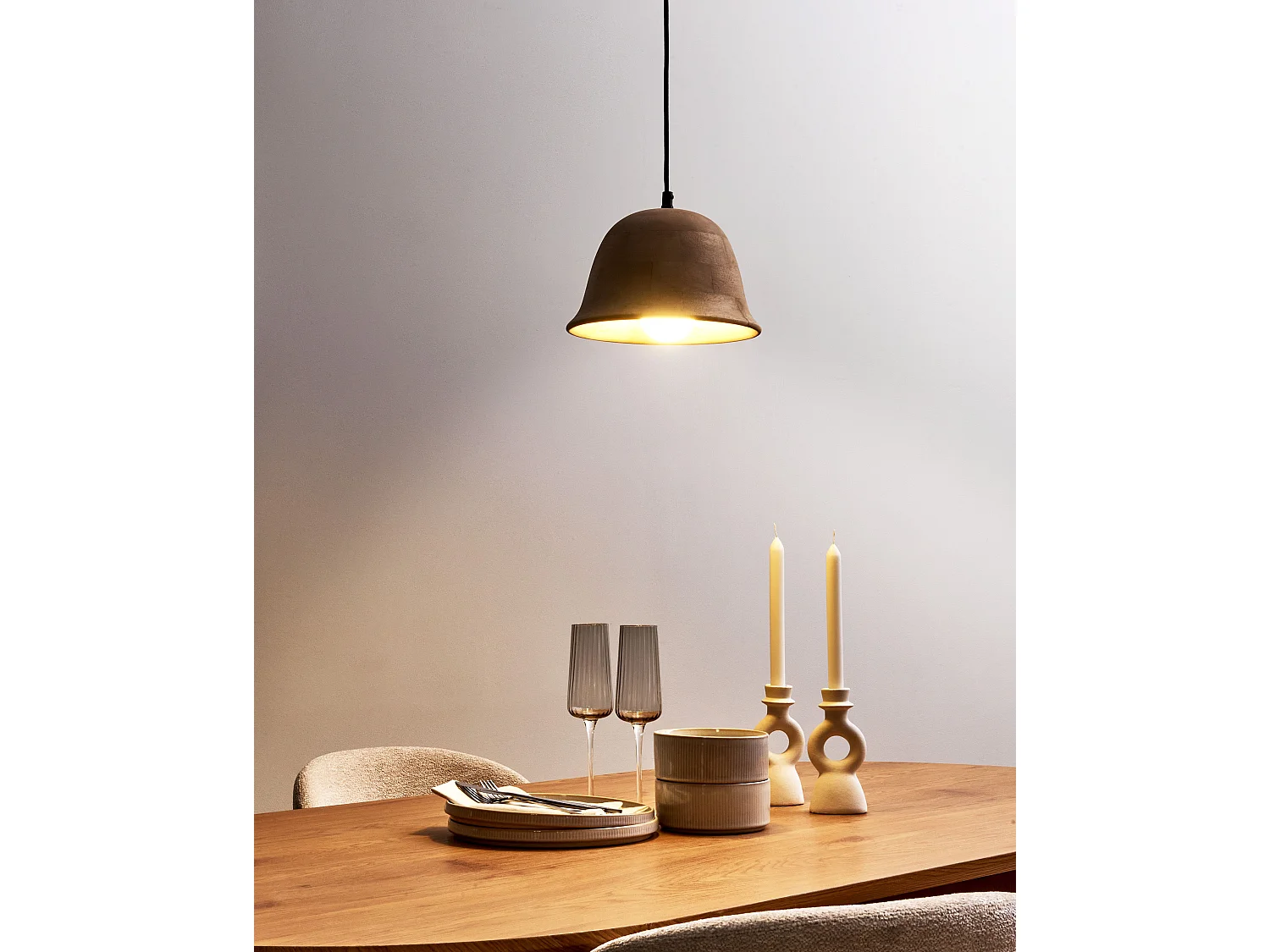 Hanglamp GOIKA Mangohout Lichtbruin