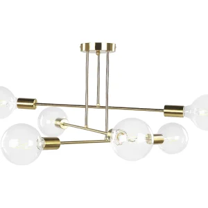 Hanglamp 6 lampen messing KIDANE Hanglamp 6 lampen messing KIDANE