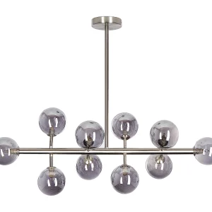 Hanglamp 10 lampen zilver RAMIS Hanglamp 10 lampen zilver RAMIS