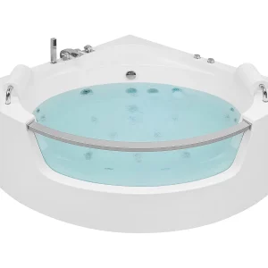 Hoekbad whirlpool LED wit 187 x 136 cm MANGLE