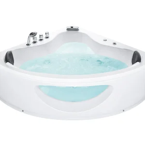 Hoekbad whirlpool LED wit 205 x 146 cm TOCOA