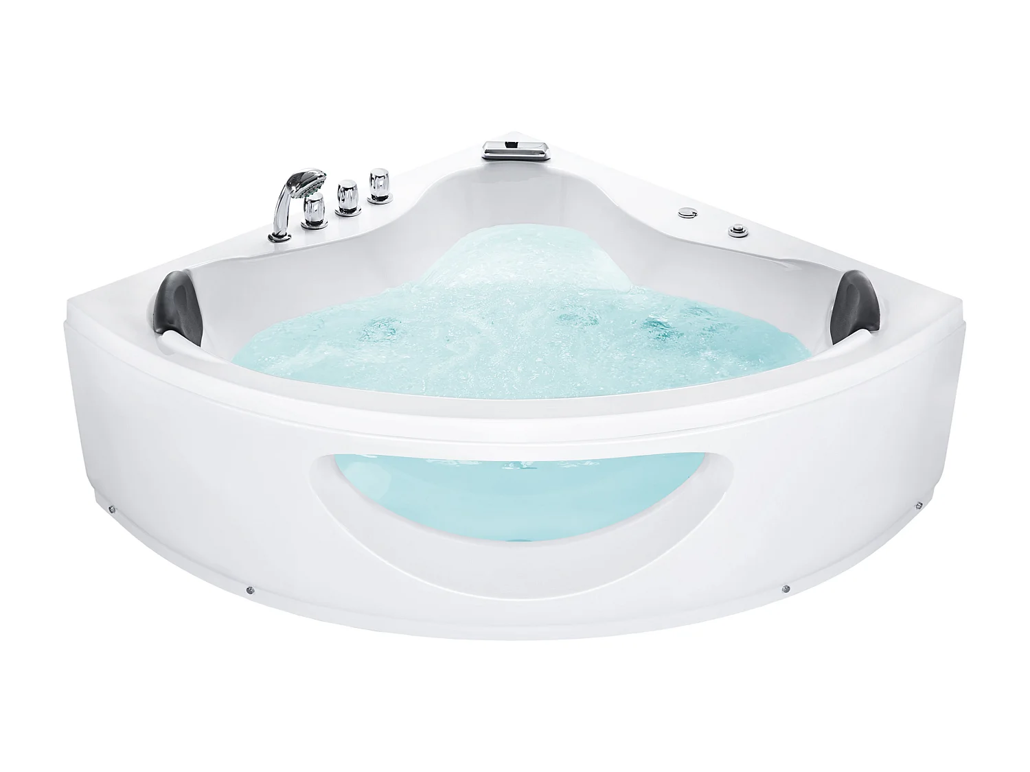 Hoekbad whirlpool LED wit 205 x 146 cm TOCOA