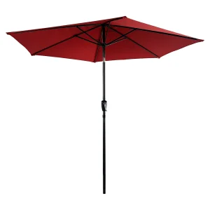 HAPUNA rechte ronde parasol 2,70m diameter rood HAPUNA rechte ronde parasol 2,70m diameter rood