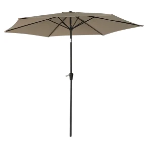 HAPUNA rechte ronde parasol 2,70m diameter taupe HAPUNA rechte ronde parasol 2,70m diameter taupe
