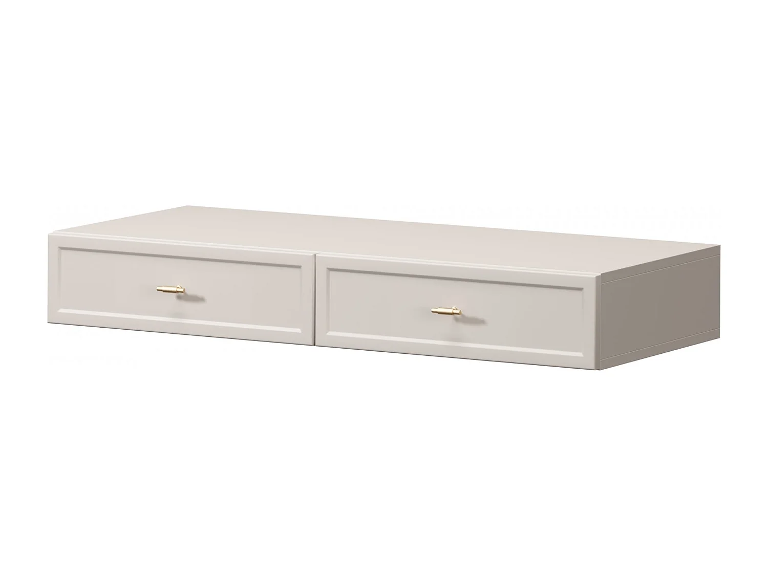 Hangende console van kasjmier met 2 lades 100x15 cm