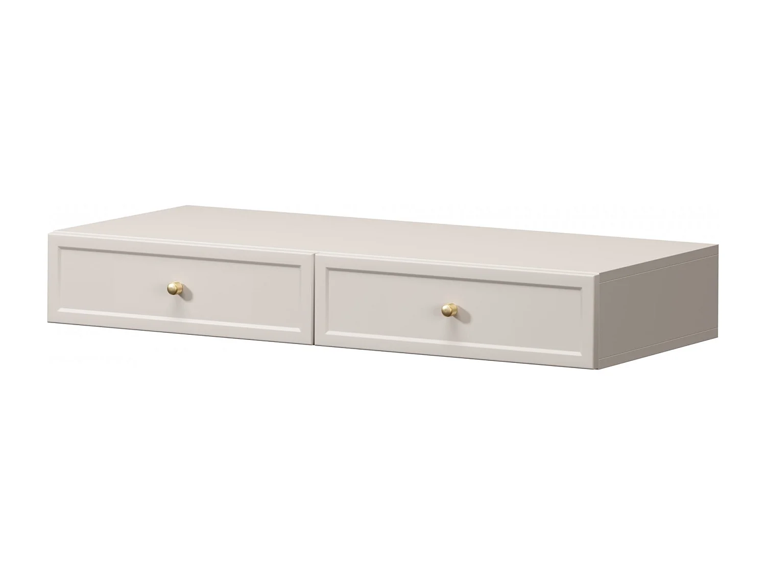 Hangende console van kasjmier met 2 lades 100x15 cm