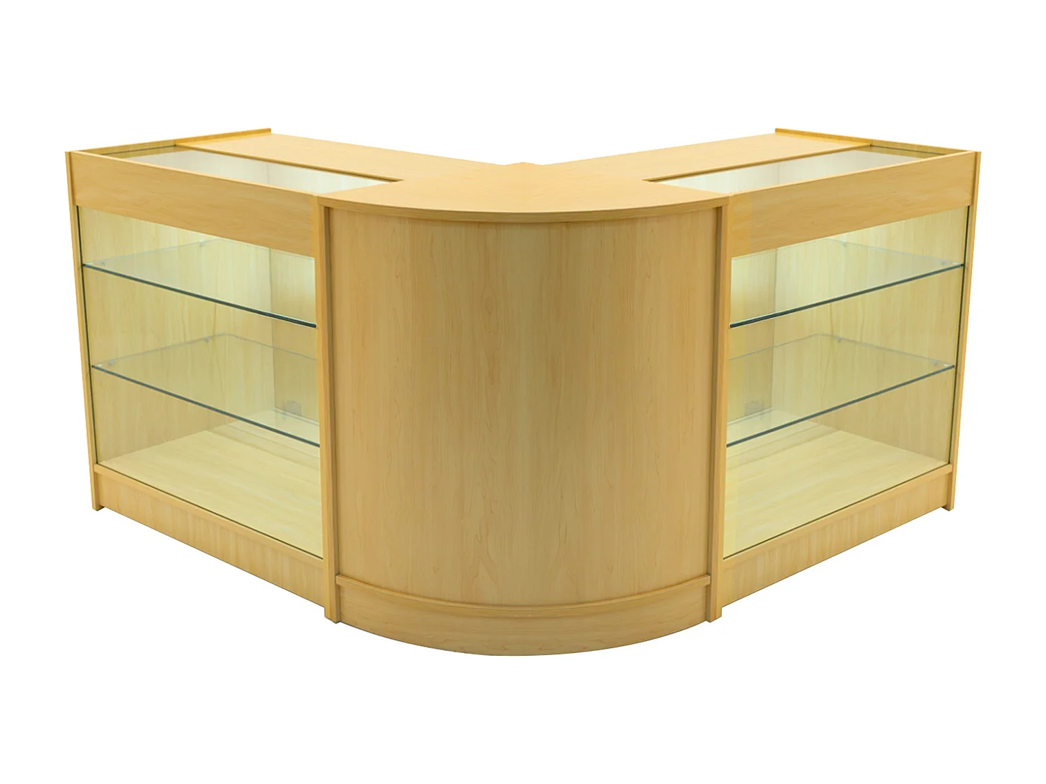 Helios LED Winkel Toonbank Set CM60 & 2 x K900 - Esdoorn