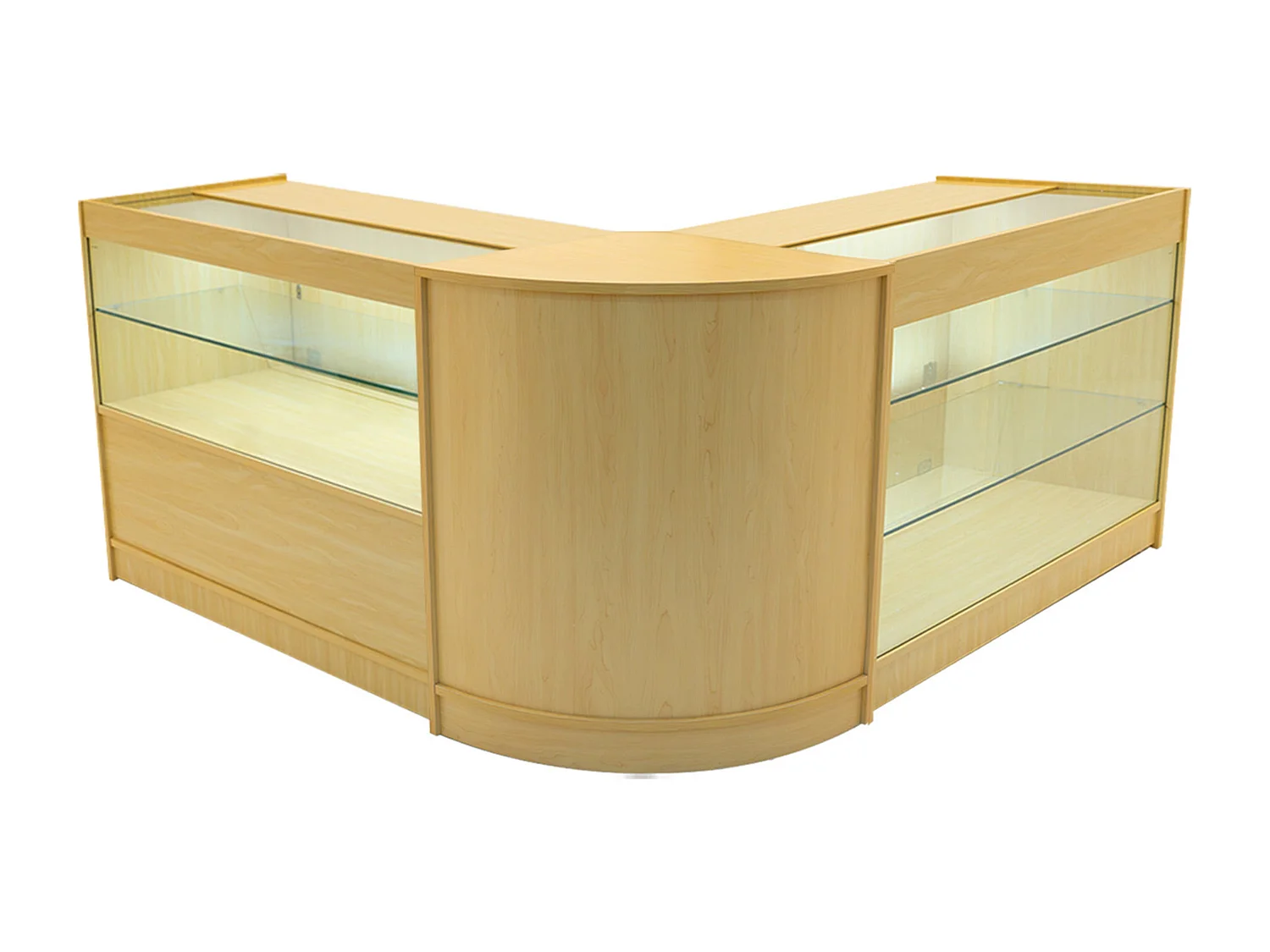 Hera LED Winkel Toonbank Set K1200, C1200 & CM60 - Esdoorn