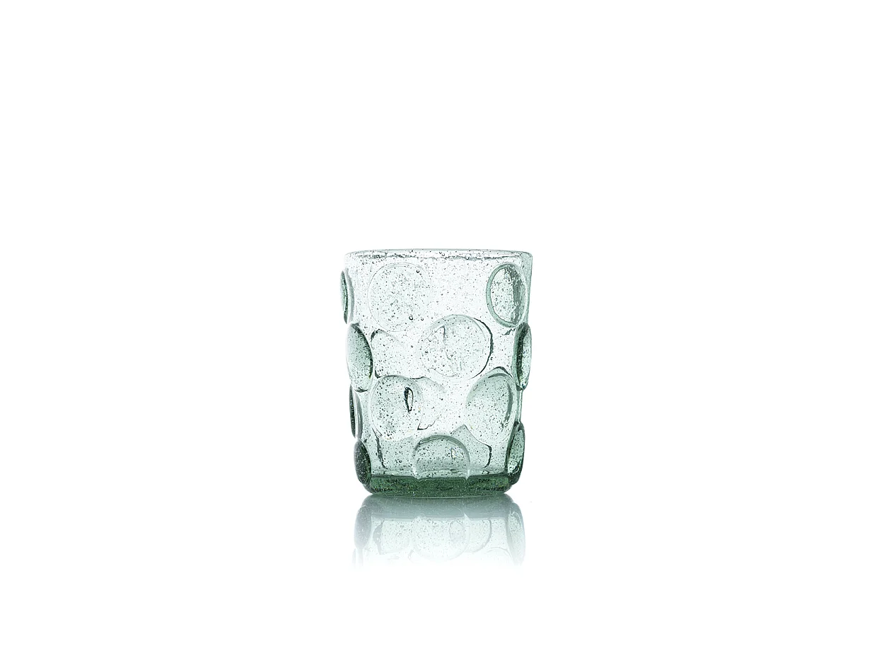 Het Frosted Dot Waterglas - Aqua