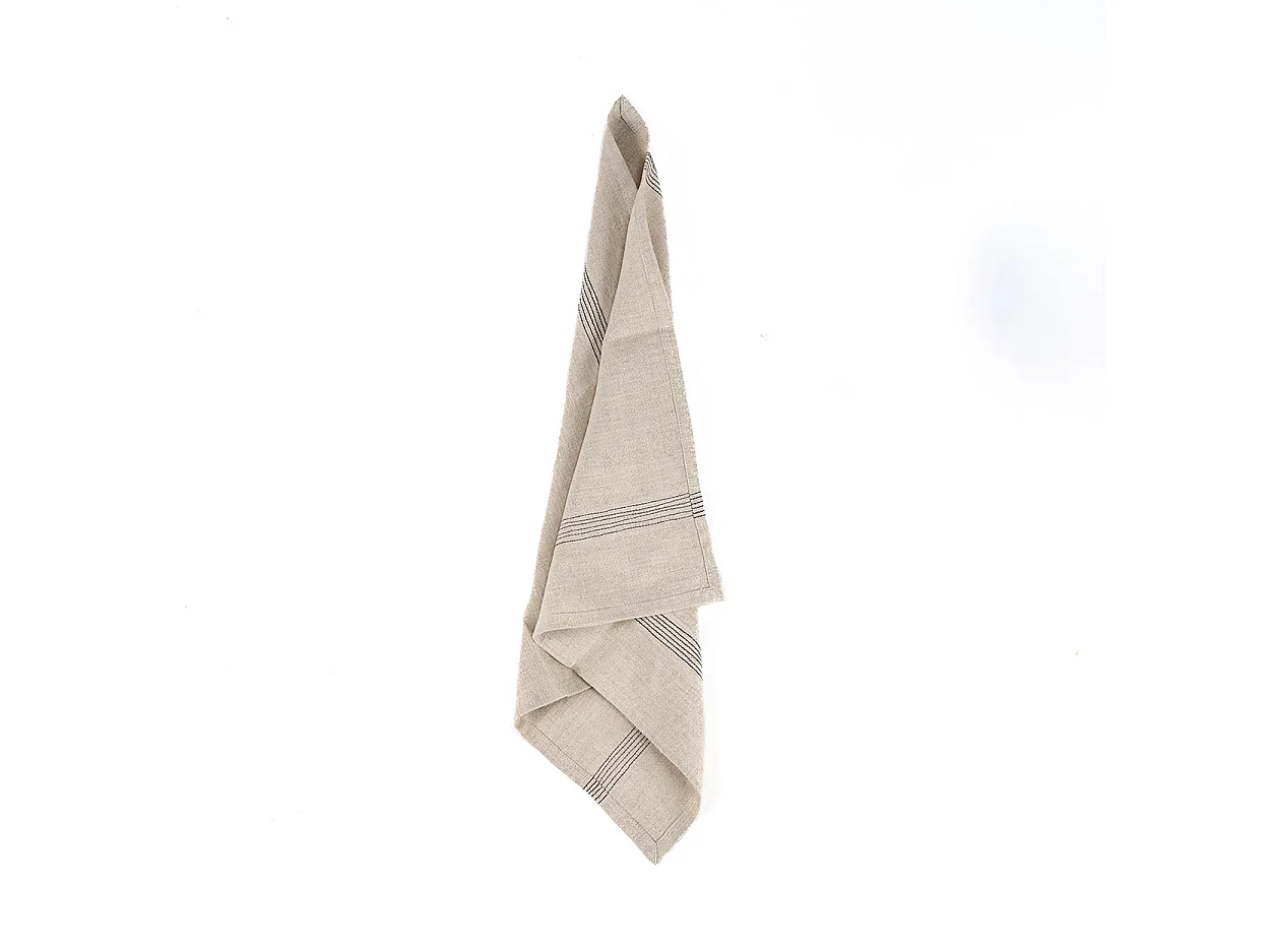 De Lint Biscuit Servet - Natuurlijk Zwart - 45x45