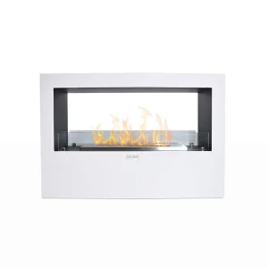Giotto S White 100x30x70 Binnen/Buiten Vrijstaande Bio-ethanol Openhaard