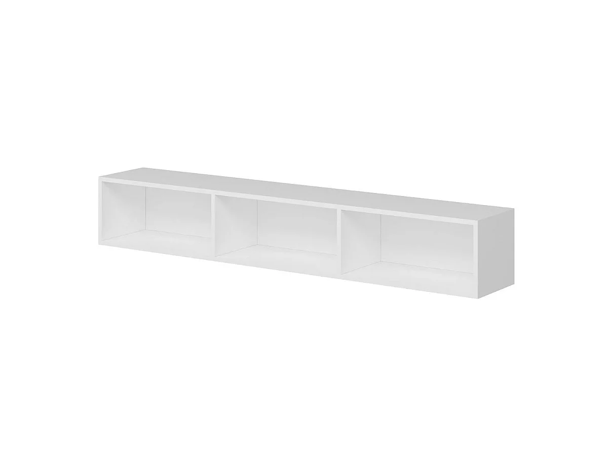 Hangende tv-meubel met 3 witte deuren L180 cm - Rigel