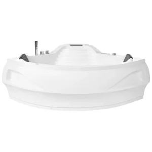 Hoekbad whirlpool LED Bluetooth speaker wit 210 x 145 cm MONACO