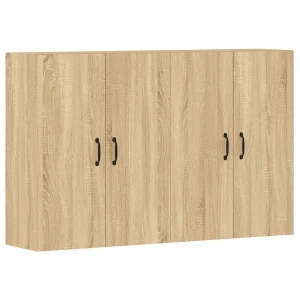 Hangkasten 2 st bewerkt hout sonoma eikenkleurig Hangkasten 2 st bewerkt hout sonoma eikenkleurig