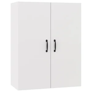 Hangkast 69,5x34x90 cm bewerkt hout wit Hangkast 69,5x34x90 cm bewerkt hout wit