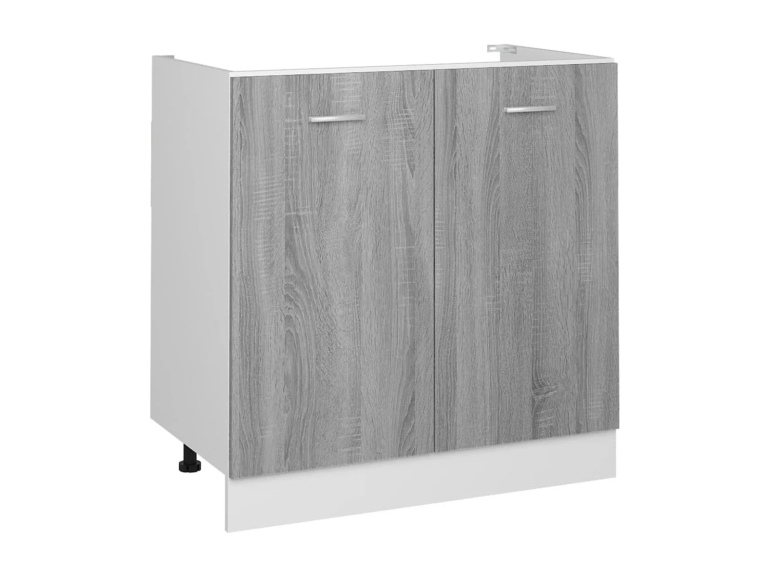 Gootsteenkast Lyon 80x46x81,5cm bewerkt hout grijs sonoma eiken