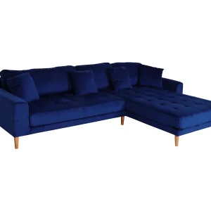 Hoekbank MCW-J54, Fluweel blauw Hoekbank MCW-J54, Fluweel blauw