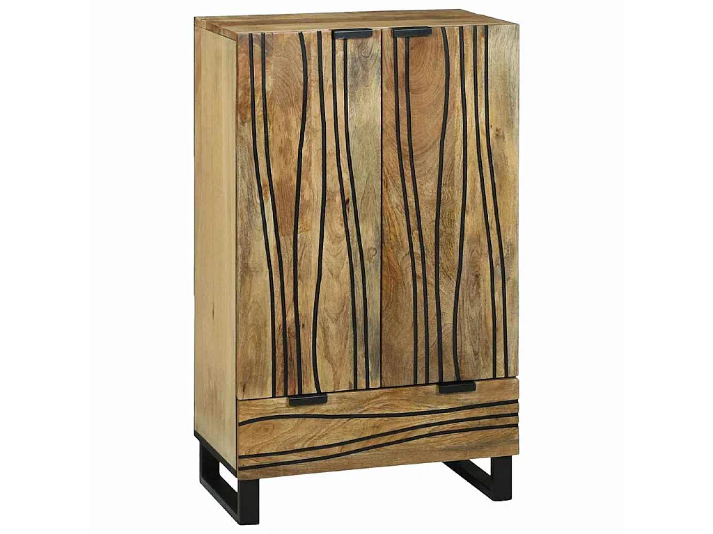 Highboard Bruin 60 x 33 x 100 cm massief mangohout