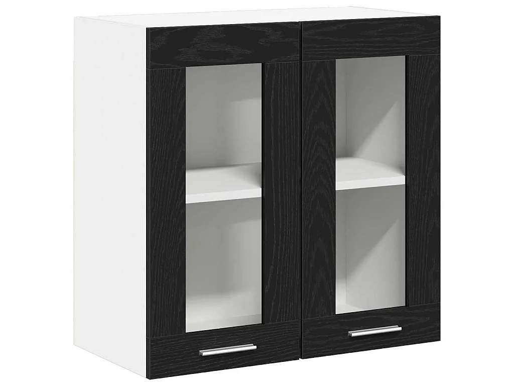 Hangkast met plank Zwart Eiken 60 x 31 x 60 cm Bewerkt hout