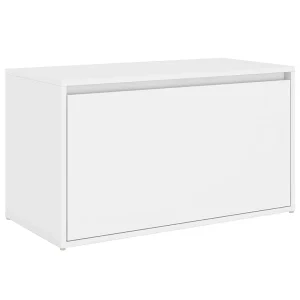 Halbankje 80x40x45 cm bewerkt hout wit Halbankje 80x40x45 cm bewerkt hout wit