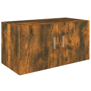 Hangkast 80x39x40 cm bewerkt hout gerookt eikenkleurig Hangkast 80x39x40 cm bewerkt hout gerookt eikenkleurig