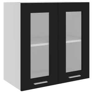 Bovenkast Lyon 60x31x60 cm bewerkt hout zwart Bovenkast Lyon 60x31x60 cm bewerkt hout zwart